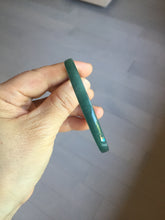 Load image into Gallery viewer, 50mm Type A 100% Natural dark green/black/blue/gray with flying snow Guatemala square style Jadeite bangle PJ81-0656
