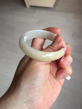 Load image into Gallery viewer, 51mm certified 100% natural Type A icy watery light green yellow white oval jadeite jade bangle PC19-6672
