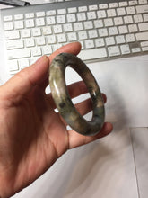 Load image into Gallery viewer, 53mm 100% natural pink/black/brown/yellow/black chubby round cut rose stone (Rhodonite) bangle SY133
