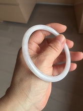 Load image into Gallery viewer, Sold! please don&#39;t order, Thanks.  62mm Certified Type A 100% Natural white light purple slim round cut Jadeite bangle AU35-8538
