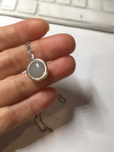 Load image into Gallery viewer, 12mm 100% natural type A gray Jadeite Jade simple is the best series pendant PF43
