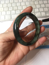 Load image into Gallery viewer, 52.7mm Certified Type A 100% Natural brown oily dark green(老油青) gray black Jadeite Jade bangle PC218-6231
