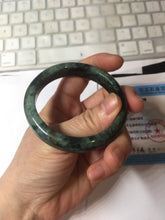 Load image into Gallery viewer, 52.7mm Certified Type A 100% Natural brown oily dark green(老油青) gray black Jadeite Jade bangle PC218-6231
