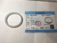 Load image into Gallery viewer, 51.5mm certified Type A 100% Natural light green purple white oval Jadeite Jade bangle PB180-9111
