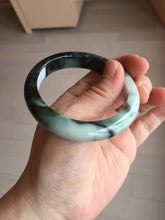 Load image into Gallery viewer, 54mm certified 100% natural Type A dark green white jadeite jade bangle AA43-5316
