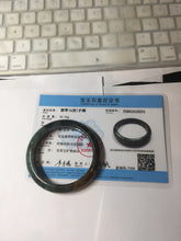 Load image into Gallery viewer, 52.7mm Certified Type A 100% Natural brown oily dark green(老油青) gray black Jadeite Jade bangle PC218-6231
