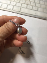 Load image into Gallery viewer, 12mm 100% natural type A gray Jadeite Jade simple is the best series pendant PF43
