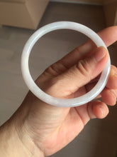 Load image into Gallery viewer, Sold! please don&#39;t order, Thanks.  62mm Certified Type A 100% Natural white light purple slim round cut Jadeite bangle AU35-8538
