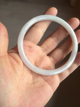 Load image into Gallery viewer, Sold! please don&#39;t order, Thanks.  62mm Certified Type A 100% Natural white light purple slim round cut Jadeite bangle AU35-8538
