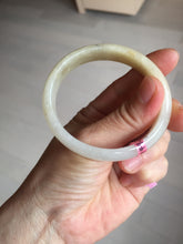 Load image into Gallery viewer, 51mm certified 100% natural Type A icy watery light green yellow white oval jadeite jade bangle PC19-6672
