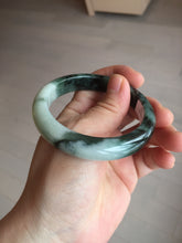 Load image into Gallery viewer, 54mm certified 100% natural Type A dark green white jadeite jade bangle AA43-5316
