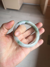 Load image into Gallery viewer, 54.5mm Certified 100% natural Type A light purple with green floating flowers jadeite jade bangle BN14-7084
