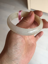 Load image into Gallery viewer, 51mm certified 100% natural Type A icy watery light green yellow white oval jadeite jade bangle PC19-6672
