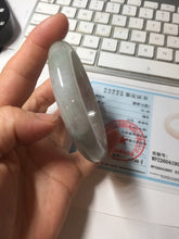 Load image into Gallery viewer, 57.8mm certified 100% certified natural  light green white fresh air jadeite jade bangle PC251-0569
