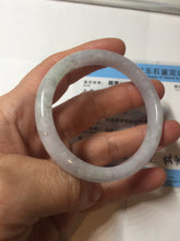 Load image into Gallery viewer, 51.5mm certified Type A 100% Natural light green purple white oval Jadeite Jade bangle PB180-9111
