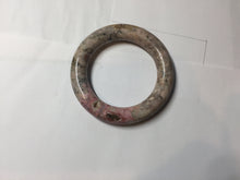 Load image into Gallery viewer, 51.8mm 100% natural pink/black/brown/yellow/black chubby round cut rose stone (Rhodonite) bangle SY134
