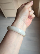 Load image into Gallery viewer, 51mm certified 100% natural Type A icy watery light green yellow white oval jadeite jade bangle PC19-6672
