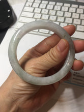 Load image into Gallery viewer, 57.8mm certified 100% certified natural  light green white fresh air jadeite jade bangle PC251-0569
