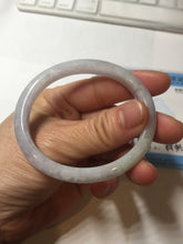 Load image into Gallery viewer, 51.5mm certified Type A 100% Natural light green purple white oval Jadeite Jade bangle PB180-9111
