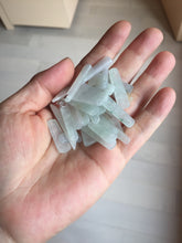 Load image into Gallery viewer, 100% Natural type A icy watery light green white narrow rectangle Jadeite Jade safe and sound pendant group BS139 Add on item
