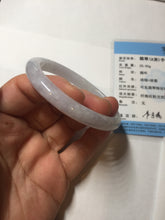Load image into Gallery viewer, 51.5mm certified Type A 100% Natural light green purple white oval Jadeite Jade bangle PB180-9111

