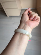 Load image into Gallery viewer, 51mm certified 100% natural Type A icy watery light green yellow white oval jadeite jade bangle PC19-6672
