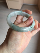 Load image into Gallery viewer, 54.5mm Certified 100% natural Type A light purple with green floating flowers jadeite jade bangle BN14-7084
