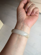 Load image into Gallery viewer, 51mm certified 100% natural Type A icy watery light green yellow white oval jadeite jade bangle PC19-6672
