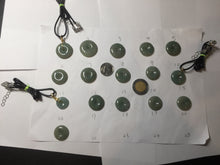 Load image into Gallery viewer, 14.5-23mm Type A 100% Natural dark green black gray(老油青) Jadeite Safety Guardian Button donuts pendant PF45
