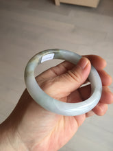 Load image into Gallery viewer, 57.5mm Certified Type A 100% Natural white/light purple/brown Jadeite Jade bangle BM51-7048
