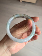 Load image into Gallery viewer, 57.5mm Certified Type A 100% Natural white/light purple/brown Jadeite Jade bangle BM51-7048
