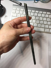 Load image into Gallery viewer, 20cm 100% Natural black dark green ink painting(水墨画) Xiu Jade (Serpentine) Hairpin AW62

