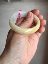 Load image into Gallery viewer, 47.5mm certified 100% natural Type A icy watery light green yellow white oval jadeite jade bangle PC18-6668
