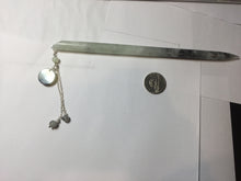 Load image into Gallery viewer, 18.5cm 100% Natural black white ink painting(水墨画) Xiu Jade (Serpentine) Hairpin AW63
