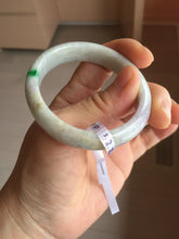 Load image into Gallery viewer, 52.2mm certified 100% natural type A white sunny green yellow purple(FU LU SHOU) oval jadeite bangle PH168-5800
