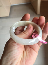 Load image into Gallery viewer, 47mm certified 100% natural Type A icy watery light green yellow white oval jadeite jade bangle PC17-6671
