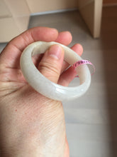 Load image into Gallery viewer, 47mm certified 100% natural Type A icy watery light green yellow white oval jadeite jade bangle PC17-6671
