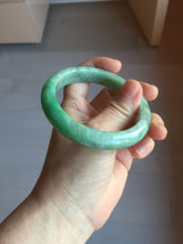 Load image into Gallery viewer, 59mm Certified Type A 100% Natural sunny green gray Jadeite Jade bangle BG236-9898
