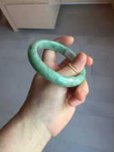 Load image into Gallery viewer, 59mm Certified Type A 100% Natural sunny green gray Jadeite Jade bangle BG236-9898
