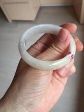 Load image into Gallery viewer, 47mm certified 100% natural Type A icy watery light green yellow white oval jadeite jade bangle PC17-6671
