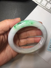 Load image into Gallery viewer, 59mm certified 100% Natural type A sunny green light purple white Jadeite Jade bangle PC252-0322
