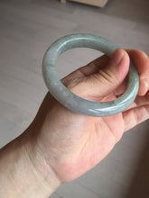 Load image into Gallery viewer, 53mm 100% natural certified dark green/gray jadeite jade bangle BM53-8655
