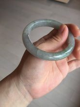 Load image into Gallery viewer, 53mm 100% natural certified dark green/gray jadeite jade bangle BM53-8655
