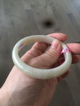 Load image into Gallery viewer, 57.9mm certified Type A 100% Natural beige yellow Jadeite Jade bangle G45-6731
