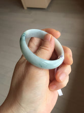 Load image into Gallery viewer, 46mm certified 100% natural type A white green orange with floating flowers oval jadeite bangle PH167(AllaboutjadeCanada.com only)
