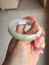 Load image into Gallery viewer, 48mm certified 100% natural Type A icy watery light green yellow white oval jadeite jade bangle PC16-6669
