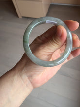 Load image into Gallery viewer, 53mm 100% natural certified dark green/gray jadeite jade bangle BM53-8655
