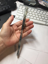 Load image into Gallery viewer, 18.5cm 100% Natural black white ink painting(水墨画) Xiu Jade (Serpentine) Hairpin AW65
