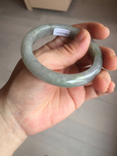 Load image into Gallery viewer, 53mm 100% natural certified dark green/gray jadeite jade bangle BM53-8655
