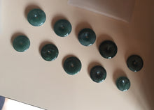 Load image into Gallery viewer, 12-18mm Type A 100% Natural blue light green dark green gray Guatemala Jadeite Jade Safety Guardian Button donuts Pendant group BS142
